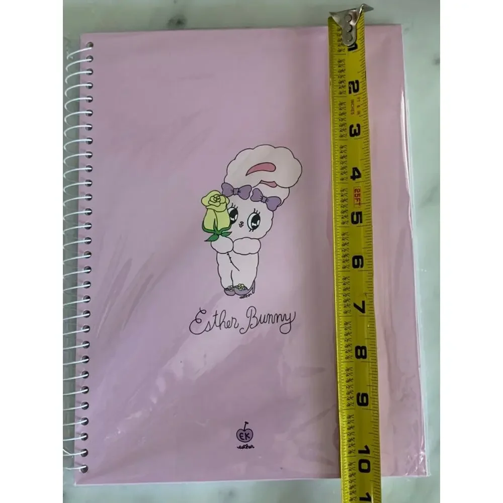 NIP Esther Bunny Lavender Hard Cover Spiral Notebook